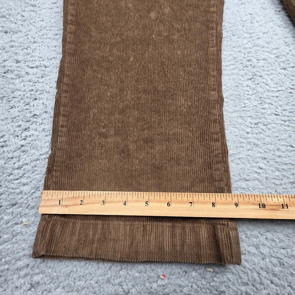 LL Bean Corduroy Pants Mens 38x29 Brown Comfort Waist Stretch Chino